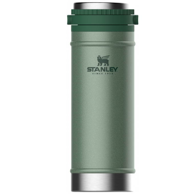 Термокружка Stanley Classic с кофе-прессом 0,47 л, тёмно-зелёная (10-01855-014)